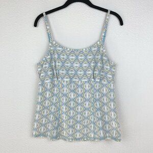 Royal Robbins Women Medium Honeycomb Strappy Tank Nile Blue Built In Bra UPF 50+